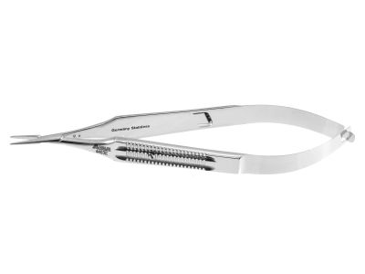 Castroviejo needle holder, 5 1/8'',delicate, straight, 9.0mm jaws, wide flat handle, with lock