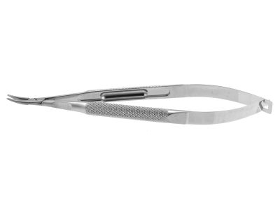 Barraquer needle holder, 5 1/8'',medium, gently curved, 9.0mm smooth jaws, round handle, without lock