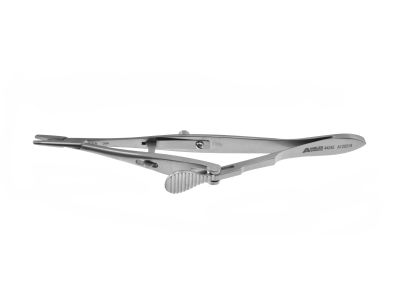 Kalt needle holder, 5 5/8'',heavy, straight, 12.0mm serrated jaws, flat handle, with lock