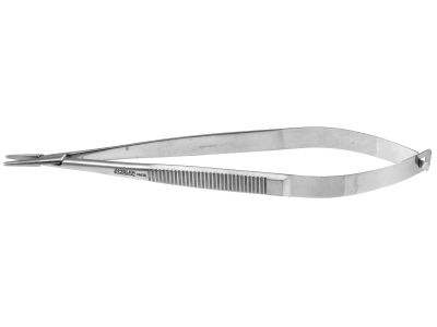 Castroviejo needle holder, 5 1/4'',heavy, straight, 11.0mm smooth jaws, flat handle, without lock 
