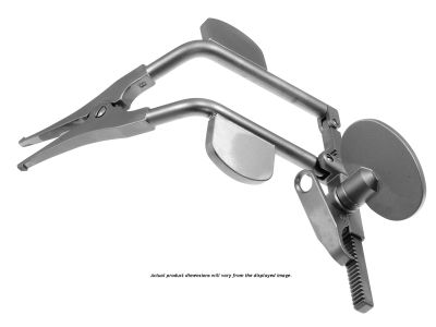 Cloward-style vertebra spreader, #2, working length 76.0mm, 38.0mm jaw opening