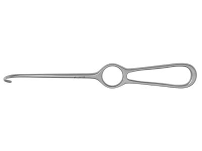 Volkman bone hook, 8 1/2'', 1 sharp prong, 20.0mm wide, finger ring handle
