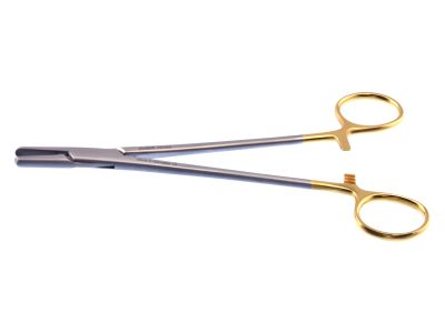 Wire twister, 8'', 4.0mm wide, serrated TC jaws, square tip, gold ring  handle