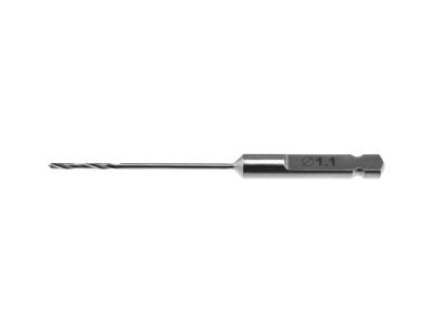 Quick coupling drill bit, 60.0mm, 1.1mm diameter, 35.0mm working length, 20.0mm flute length