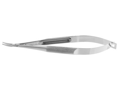 Cohan mini needle holder, 4 1/8'',fine, gently curved, 7.5mm smooth jaws, round handle, without lock