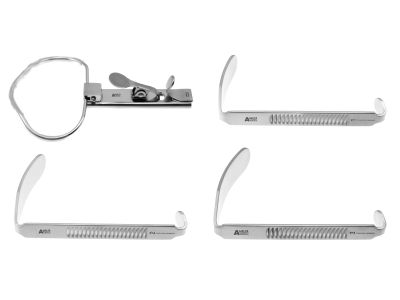 McIvor mouth gag complete set includes - frame, size #1, #2 and #3 blades (46-700, 46-703, 46-704 and 46-705)