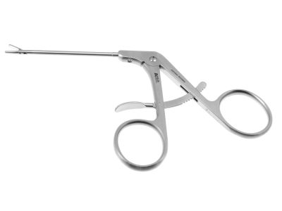 Cottle needle holder, working length 65mm, straight, serrated alligator jaws, ring handle
