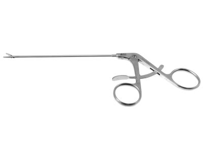 Cottle needle holder, working length 120mm, straight, serrated alligator jaws, ring handle