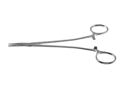 Euphrate-Pasqu needle holder, 7'',straight, TC dusted jaws, gold ring handle