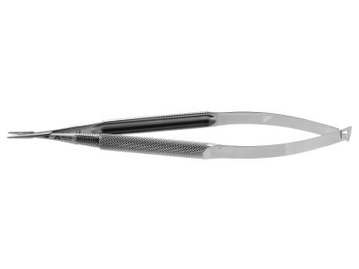 Jacobson needle holder, 5 3/4'',delicate, straight, 9.0mm TC dusted jaws, round handle, without lock