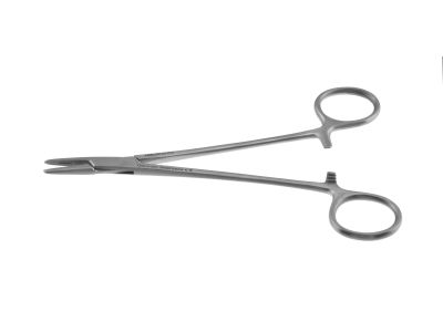Mayo-Hegar needle holder, 6'',straight, serrated jaws, ring handle