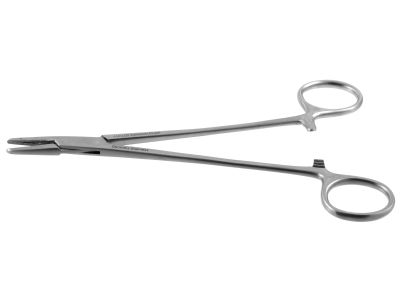 Mayo-Hegar needle holder, 7'',straight, serrated jaws, ring handle