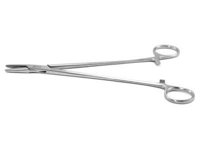 Mayo-Hegar needle holder, 8'',straight, serrated jaws, ring handle