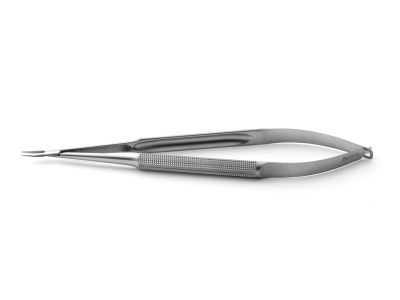 Microsurgical needle holder, 7'',straight, 0.5mm wide jaws, 10.0mm diameter round balanced handle, without lock