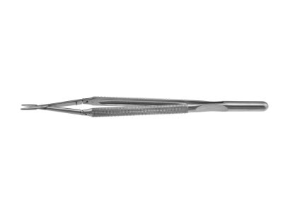 Needle holder, 7 1/4'',straight, TC dusted jaws, double-action round handle, without lock