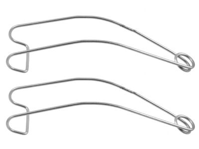 Jaffe wire lid retractors, 2'',medium, curved, 13.0mm wide blades, one pair