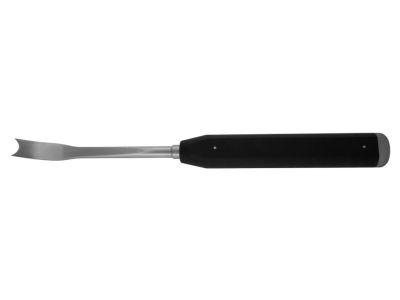 Pelvic osteotome, 12'', curved, 15.0mm wide, black plastic handle