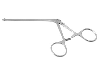 Sofferman needle holder, 6 1/4'',straight 93.0mm shaft, delicate, 5.0mm serrated jaws, ring handle with ratchet catch