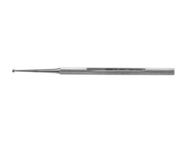 Heath chalazion ring curette, 5 1/8'',straight shaft with #1, 1.0mm diameter ring, 1.5mm ring height, round handle