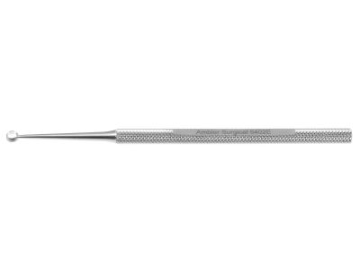 Heath chalazion ring curette, 5 1/8'',straight shaft with #3, 3.0mm diameter ring, 1.5mm ring height, round handle