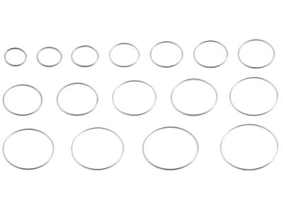 Flieringa fixation ring set, 16 sizes include - 9.0mm, 10.0mm, 11.0mm, 12.0mm, 13.0mm, 14.0mm, 15.0mm, 16.0mm, 17.0mm, 18.0mm, 19.0mm, 20.0mm, 21.0mm, 22.0mm, 23.0mm and 24.0mm diameters  (5409E, 5410E, 5411E, 5412E, 5413E, 5414E, 5415E, 5416E, 5417E, 54