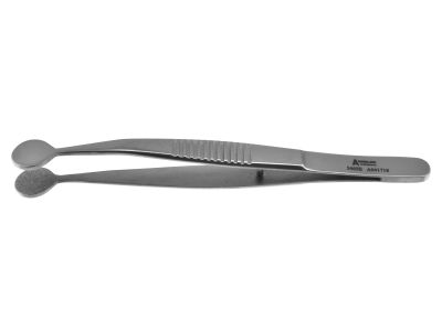 Collins expressor forceps, 3 3/4'',slightly angled, 8.0mm wide paddle jaws, flat handle