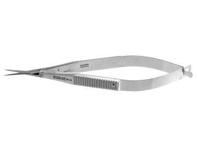 Stitch removal scissors, 4 3/8'',delicate, straight 17.0mm blades, sharp tips, flat handle