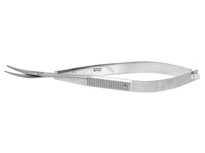 Westcott tenotomy scissors, 4 1/2'',curved left 19.0mm blades, blunt tips, flat handle
