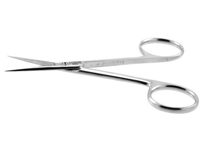 Knapp iris/utility scissors, 4'',straight 30.0mm blades, sharp tips, ring handle
