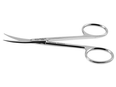 Knapp iris/utility scissors, 4'',curved 30.0mm blades, sharp tips, ring handle