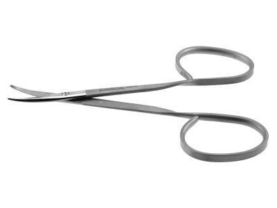 Iris/utility scissors, 4 1/4'',curved 29.0mm blades, sharp tips, ribbon  handle