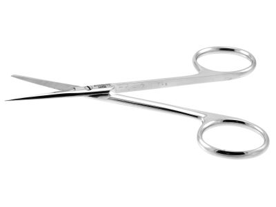 Knapp iris/utility scissors, 4'',straight 30.0mm blades, sharp/blunt tips, ring handle