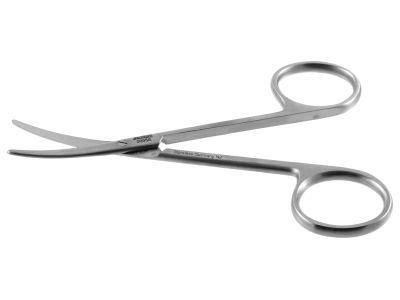 Knapp iris/utility scissors, 4'',straight 30.0mm blades, sharp tips, ring  handle