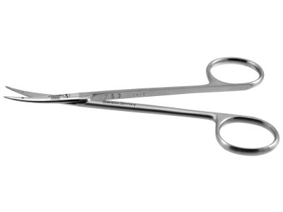 Littler suture/dissecting scissors, 4 3/4'',slightly curved 27.0mm blades with suture holes, blunt tips, ring handle