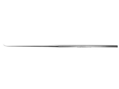 House needle, 6 1/2'',straight shaft, long, strongly curved, sharp tip, hexagonal handle