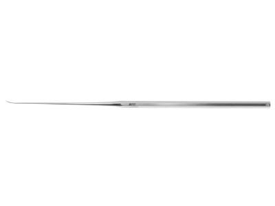 Scheer needle, 6 3/8'',malleable, straight shaft, curved, 1.5mm long tip, hexagonal handle