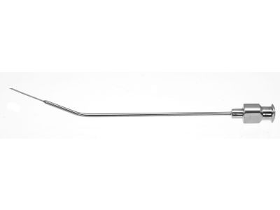 Schuknecht needle, 6 1/2'',angled shaft, straight, needle tip, round handle