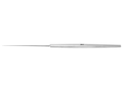 Shambaugh-Derlacki needle, 6 1/8'',straight shaft, straight, fine pointed tip, flat handle