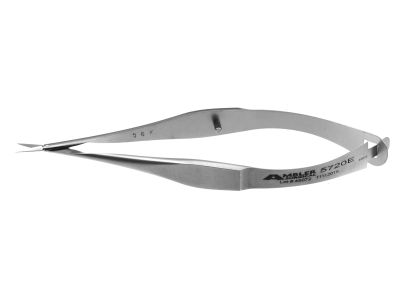 Clayman-Vannas scissors, 3 1/4'',straight 7.0mm blades, sharp tips, flat handle