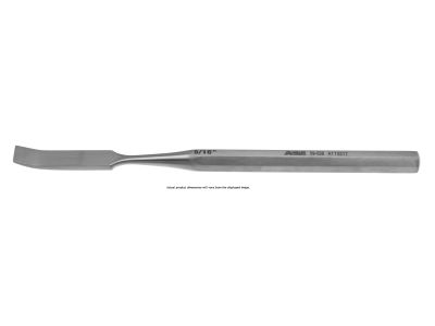 Hoke osteotome, 5'',curved, 3.0mm wide, hexagonal handle