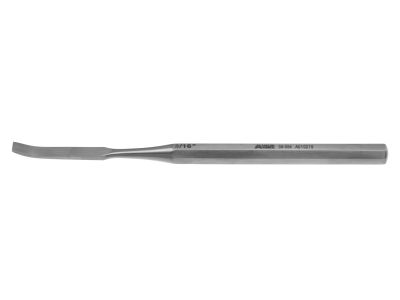 Hoke osteotome, 5'',curved, 4.0mm wide, hexagonal handle