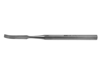 Hoke osteotome, 5'',curved, 6.0mm wide, hexagonal handle