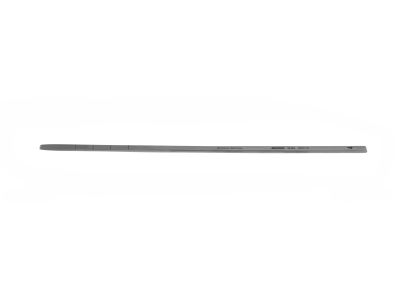 Lambotte osteotome, 7'',straight, 4.0mm wide, with depth markings, flat handle