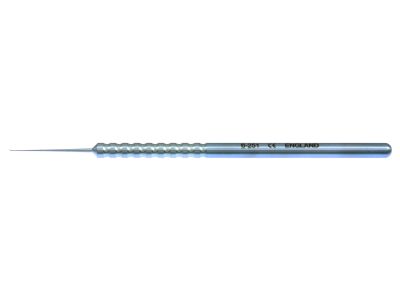 D&K Sinskey hook, 4 3/4'',straight shaft, 0.18mm diameter tip, round handle, titanium