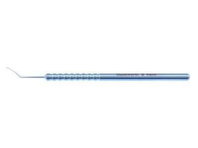 D&K Pallikaris ICL manipulator, 4 3/4'',vaulted shaft, 12.0mm from bend to tip, textured tip, round handle, titanium