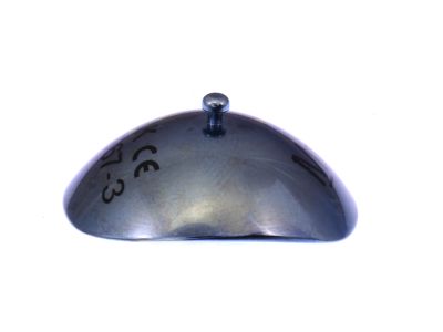 D&K Egi Rabkin eye shield, medium, 23.5mm x 18.5mm, non-reflective anterior surface, highly polished posterior surface, sold individually, titanium