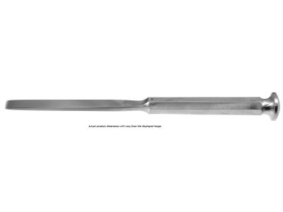 Stille-Type osteotome, 8'',straight, 12.0mm wide, hexagonal handle
