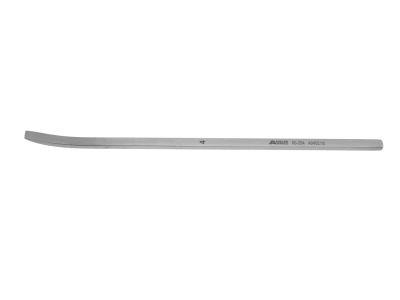 Swiss osteotome, 5'',curved, 4.0mm wide, flat handle