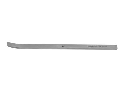 Swiss osteotome, 5'',curved, 6.0mm wide, flat handle