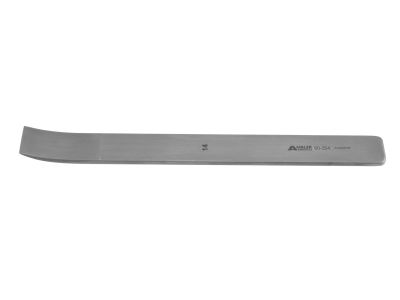Swiss osteotome, 5'',curved, 14.0mm wide, flat handle